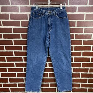 Vtg LL BEAN Women’s High Rise Fleece Lined Denim Jeans 12 M/T Tapered Tall